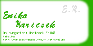 eniko maricsek business card
